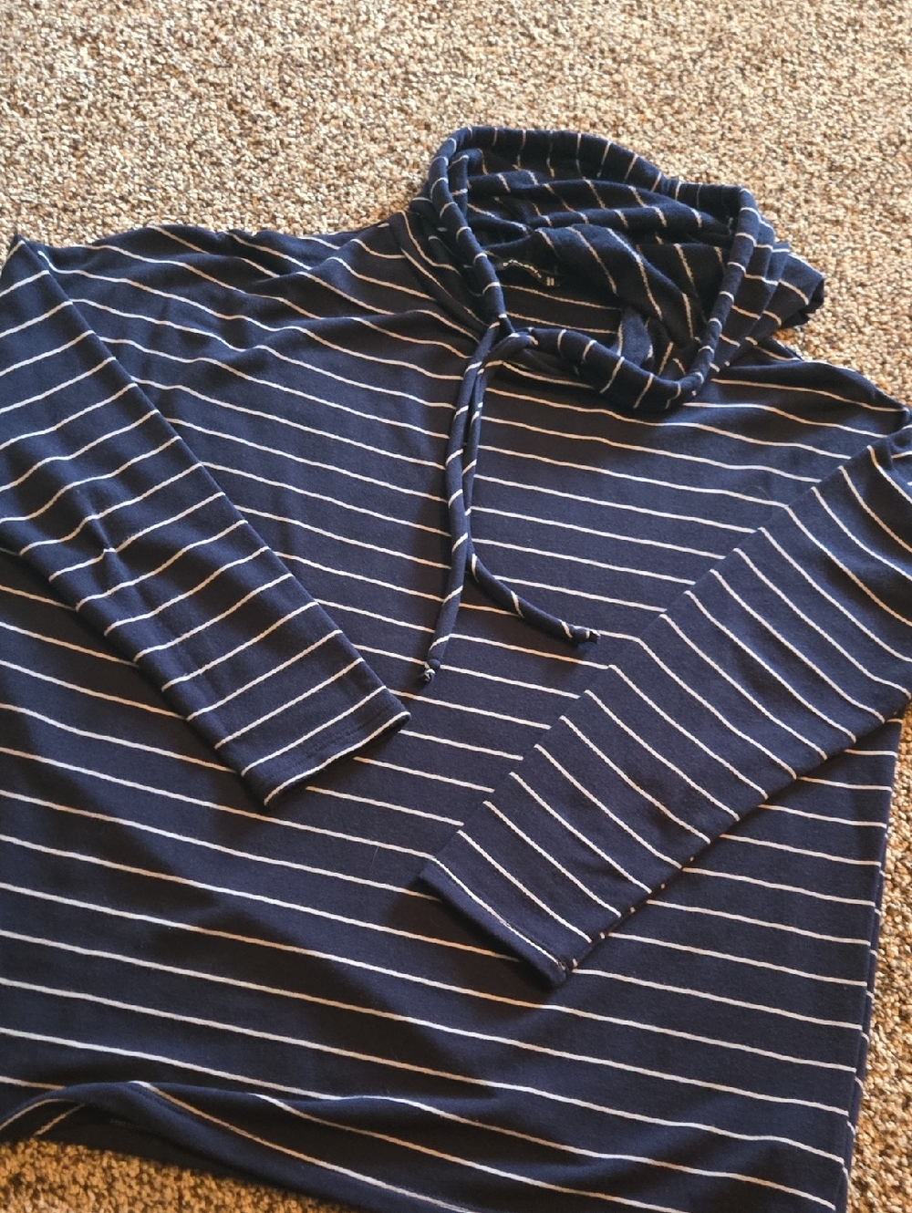 Staccato Navy & White Striped Jersey Knit Top